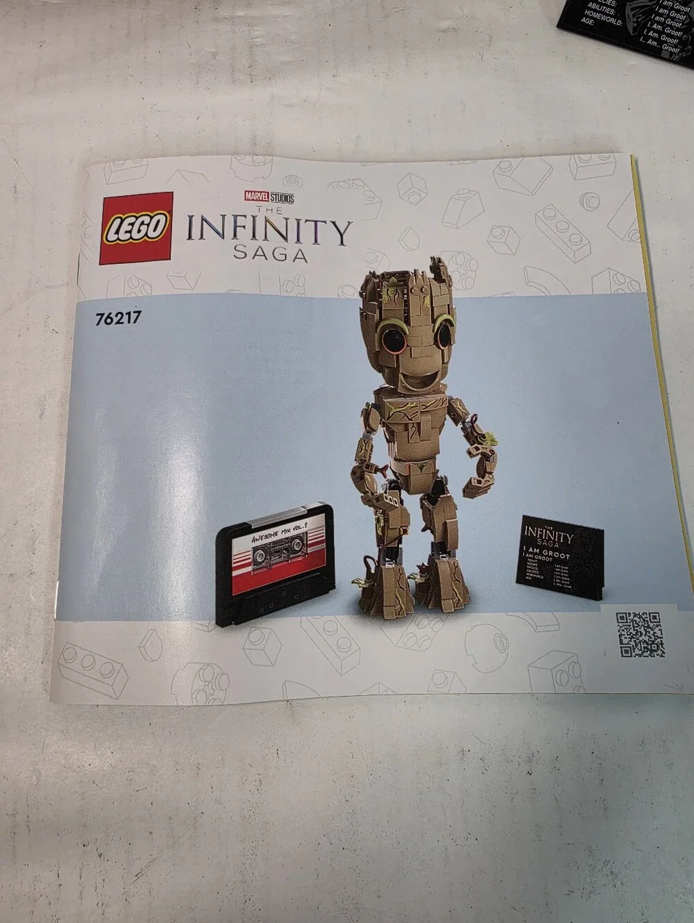 Lego Marvel Studios The Infinity Saga I am Groot model (set number 76217).